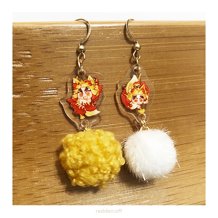 煉獄神社 もふもふイヤリング