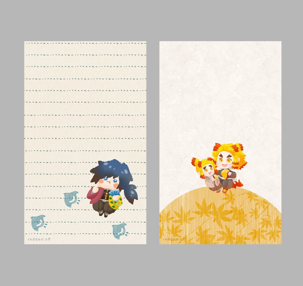 義勇さんと煉獄さんの椀物 メモクリップスタンド