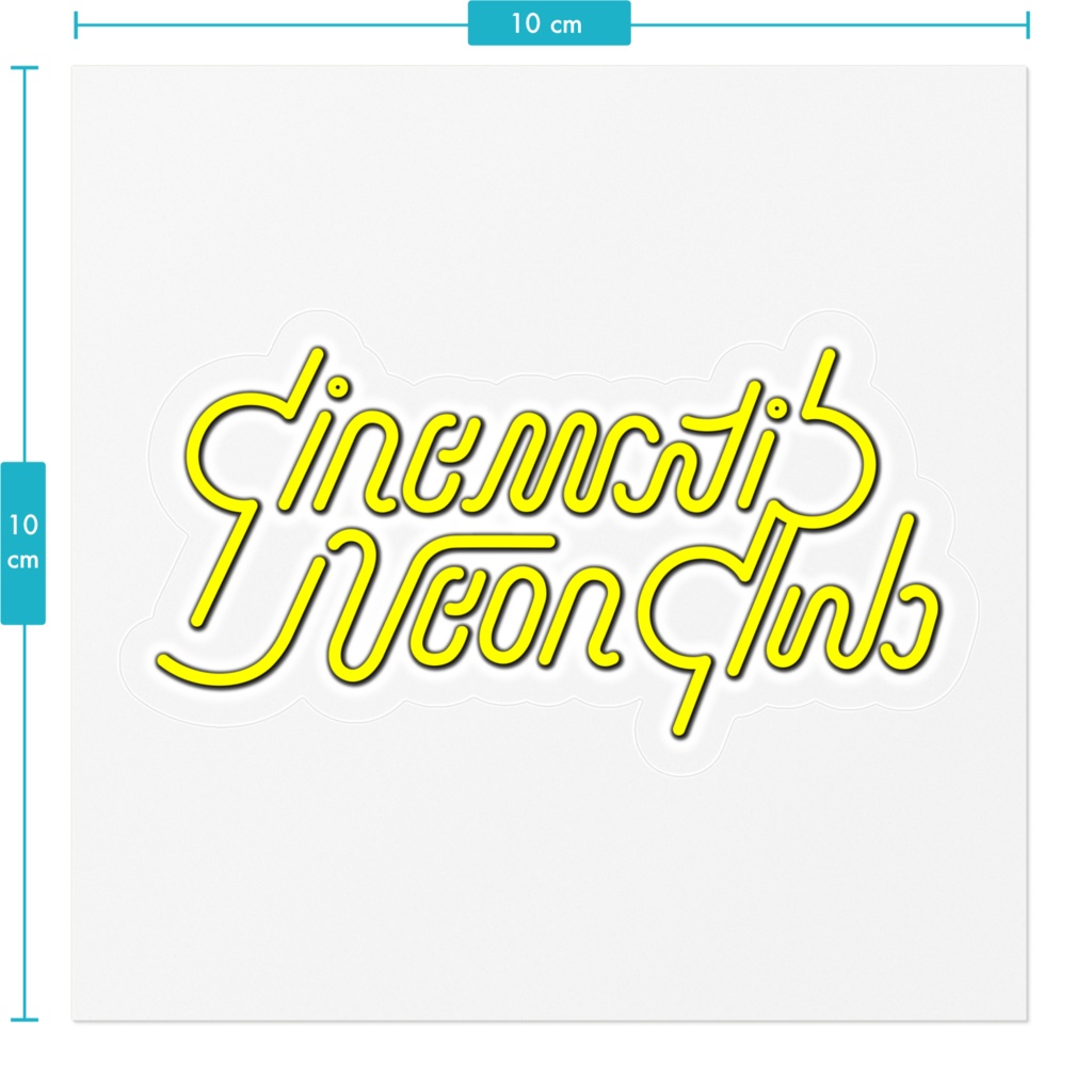 Cinematic Neon Club ロゴステッカー(100/160mm) #CNClub