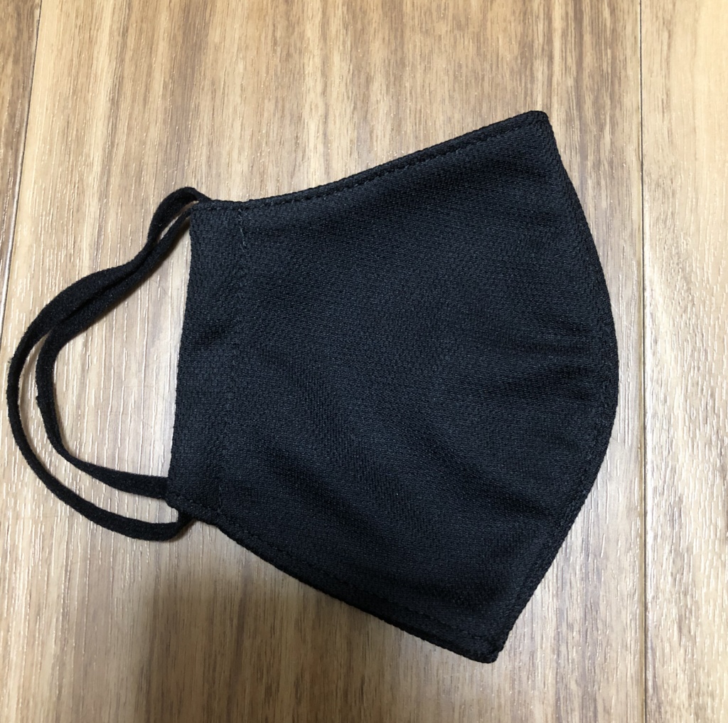 夏用立体型マスク　(黒)