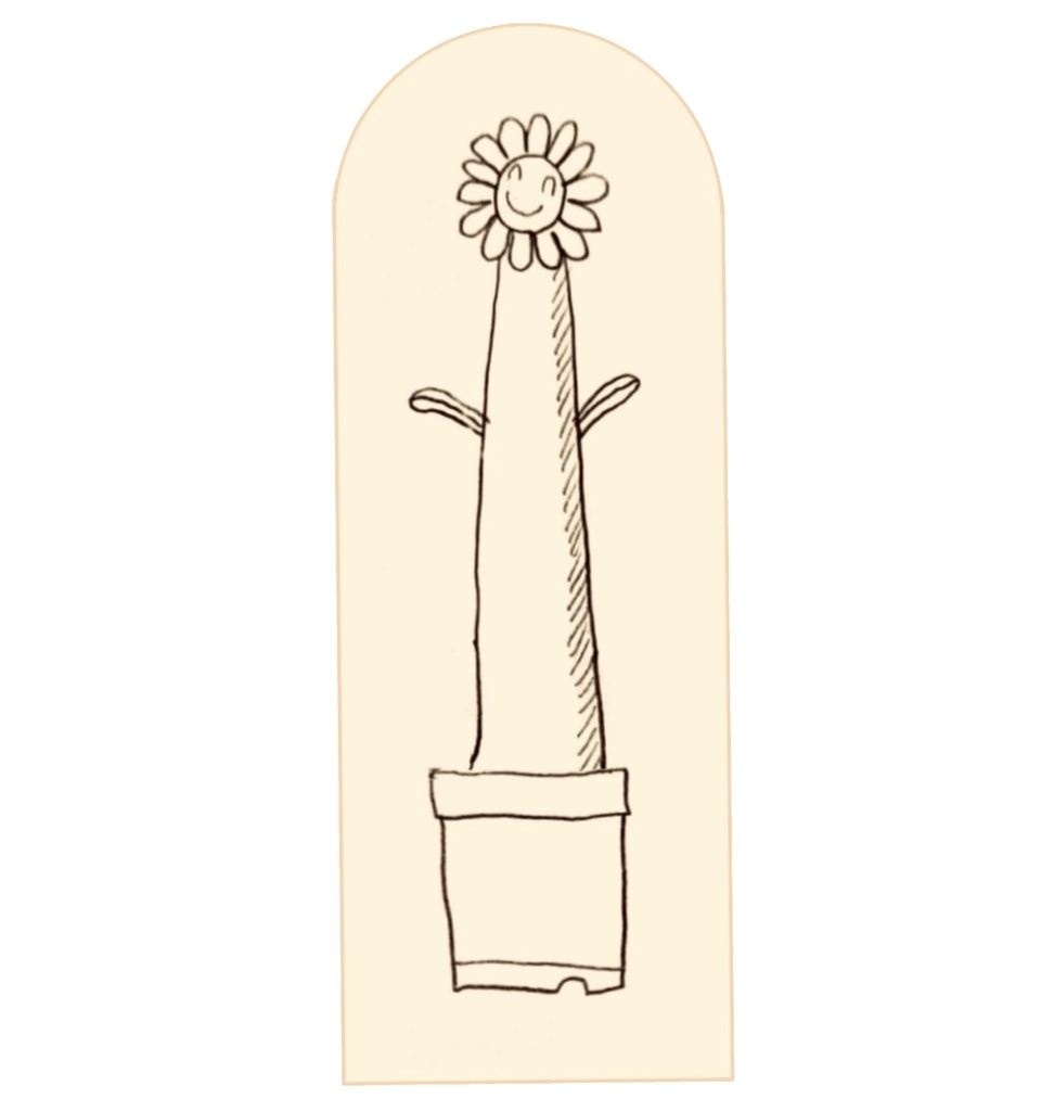 シール(図太いお花)※タイトル透明シール付