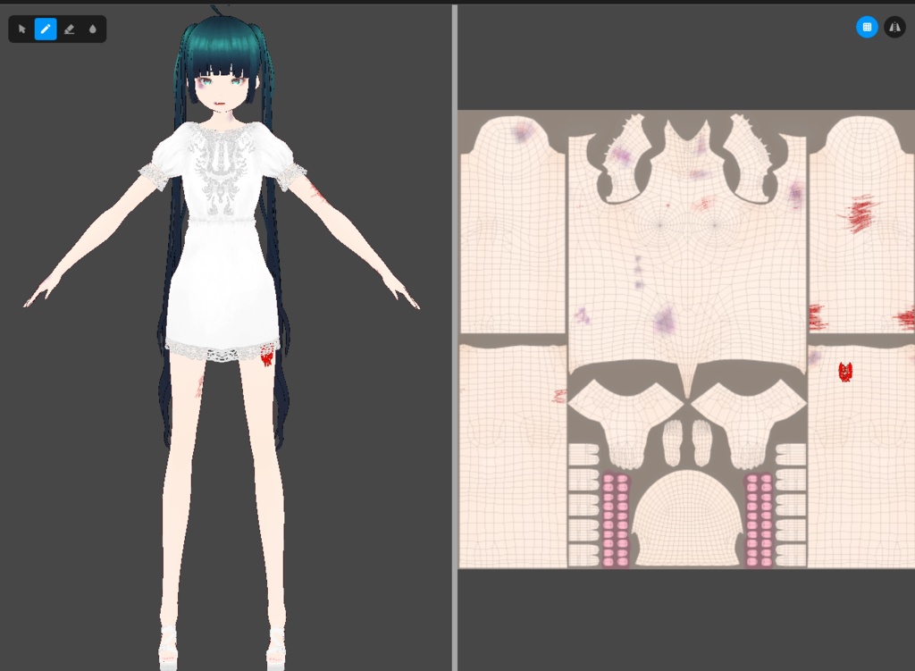 少女C #少女信仰 ★クラゲヘアVRM+プリ衣装2種