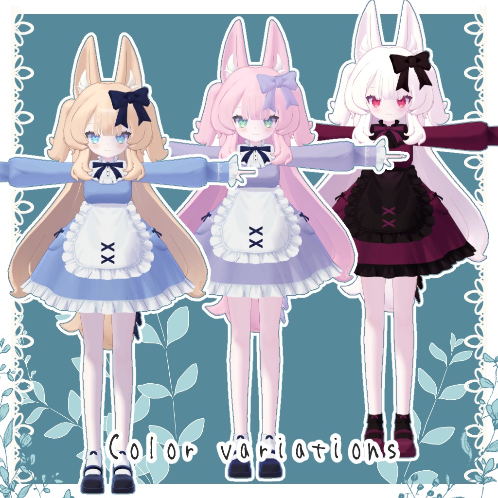 【🦊発売セール中🏝️】オリジナル3Dモデル『フェネリア- Fenelia -』ミディアム(Medium)パフォーマンスのケモミミアバター【RTキャンペーン中】