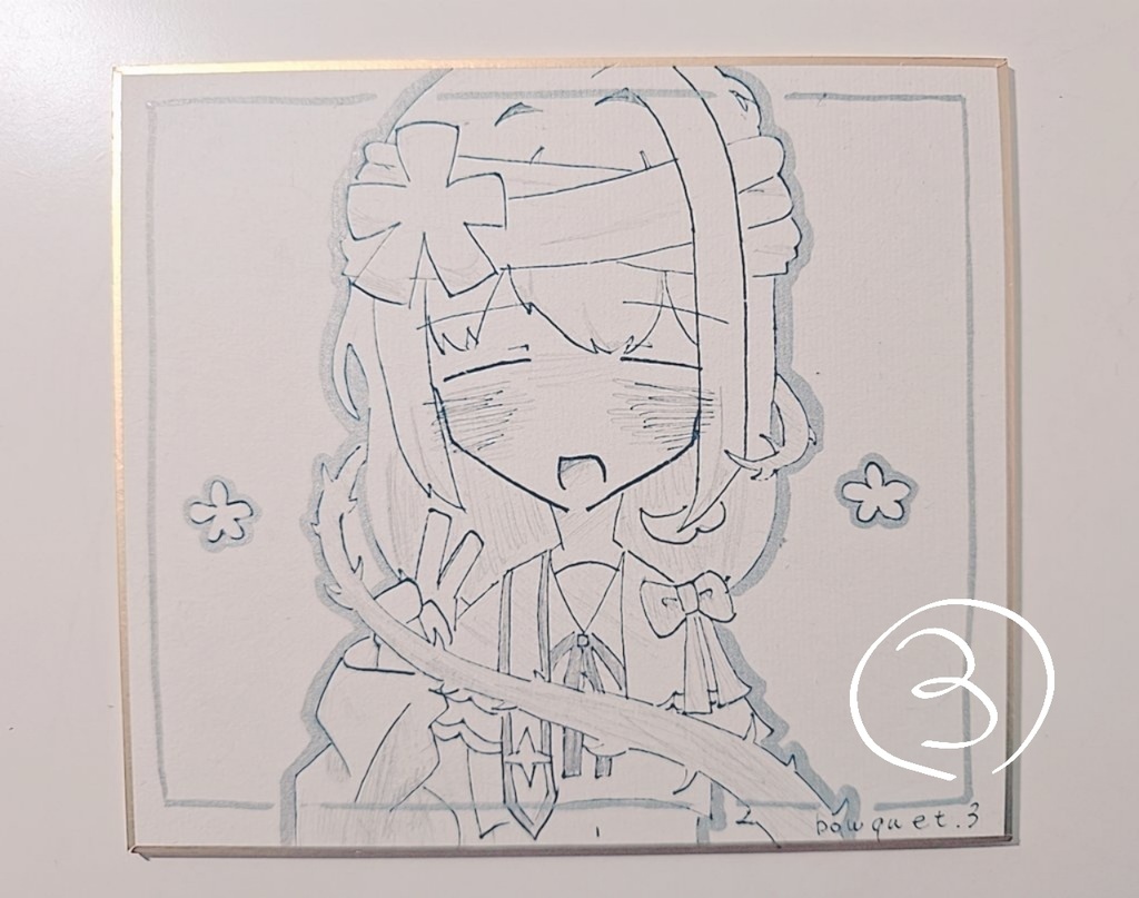 モノクロミニ色紙