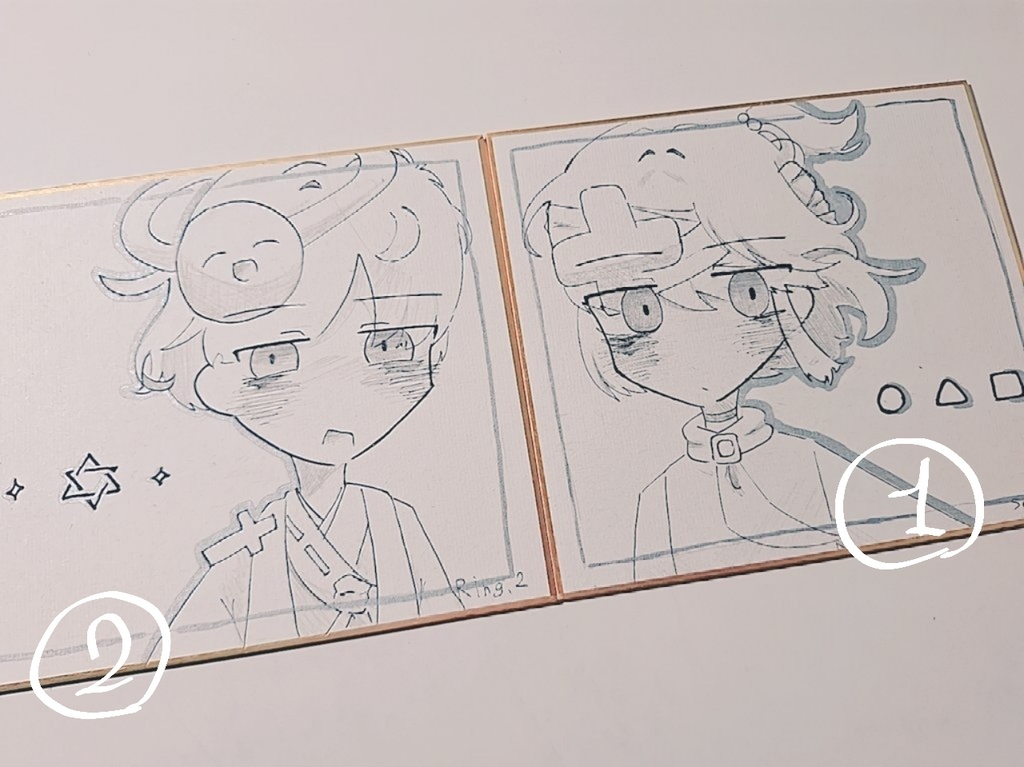 モノクロミニ色紙