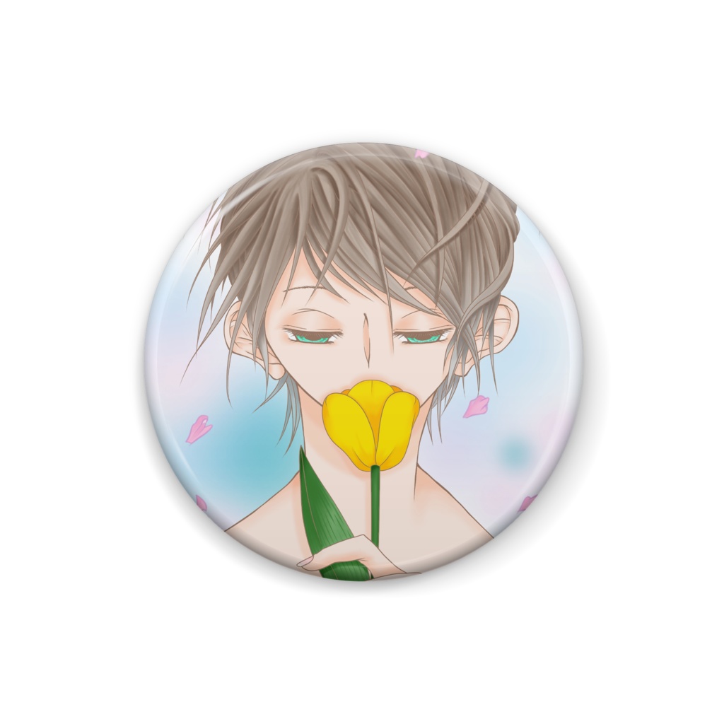 缶バッチ オリジナルイラスト 望みのない恋 を使用 Manngaka Tomo05 Booth