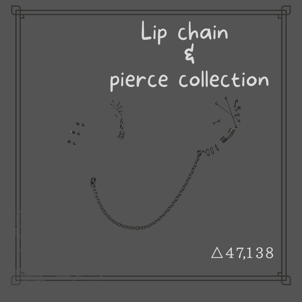 【7Avatars】👿Lip chain & pierce collection👿/リップチェーン&ピアスセット