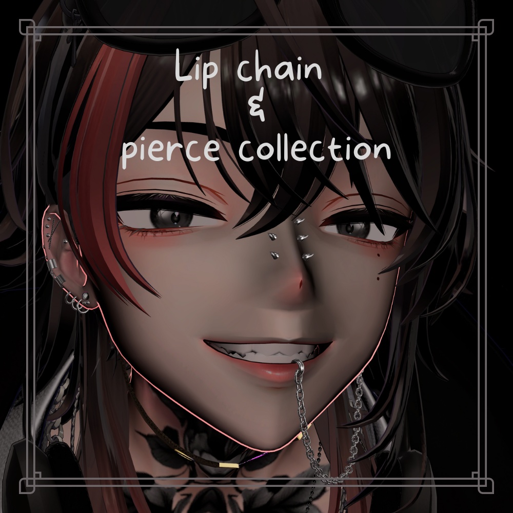 【7Avatars】👿Lip chain & pierce collection👿/リップチェーン&ピアスセット