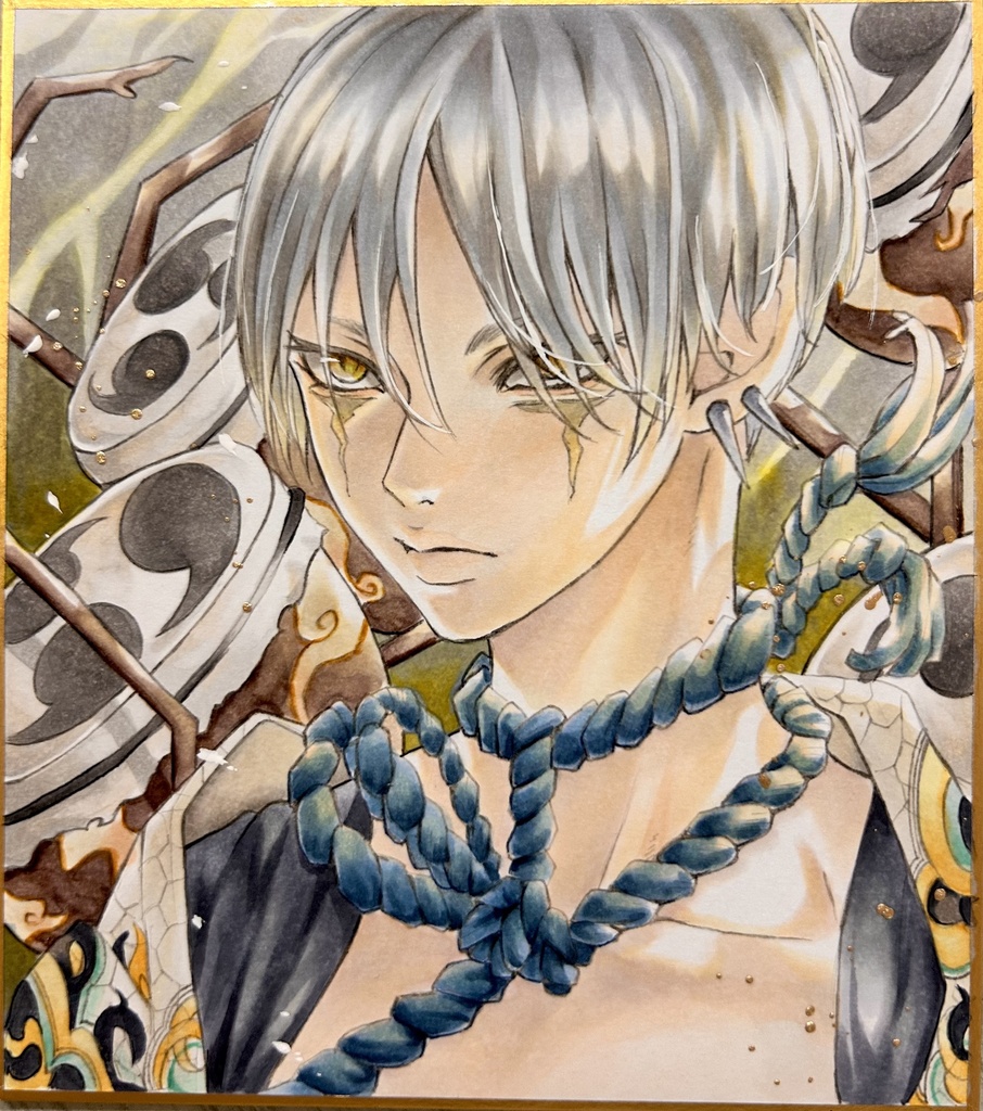 創作イラスト　雷神