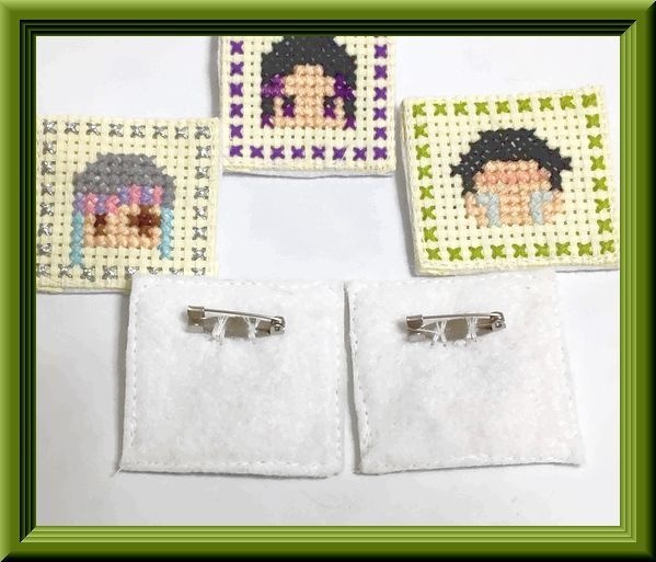 ★【送料無料】鬼滅キャライメージ クロスステッチバッチ 5個セット