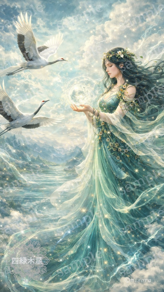 Fortune Art ／神話守護アート 四緑木星「風縁飛翔アート」〜必要な人と、必然的に出会う〜