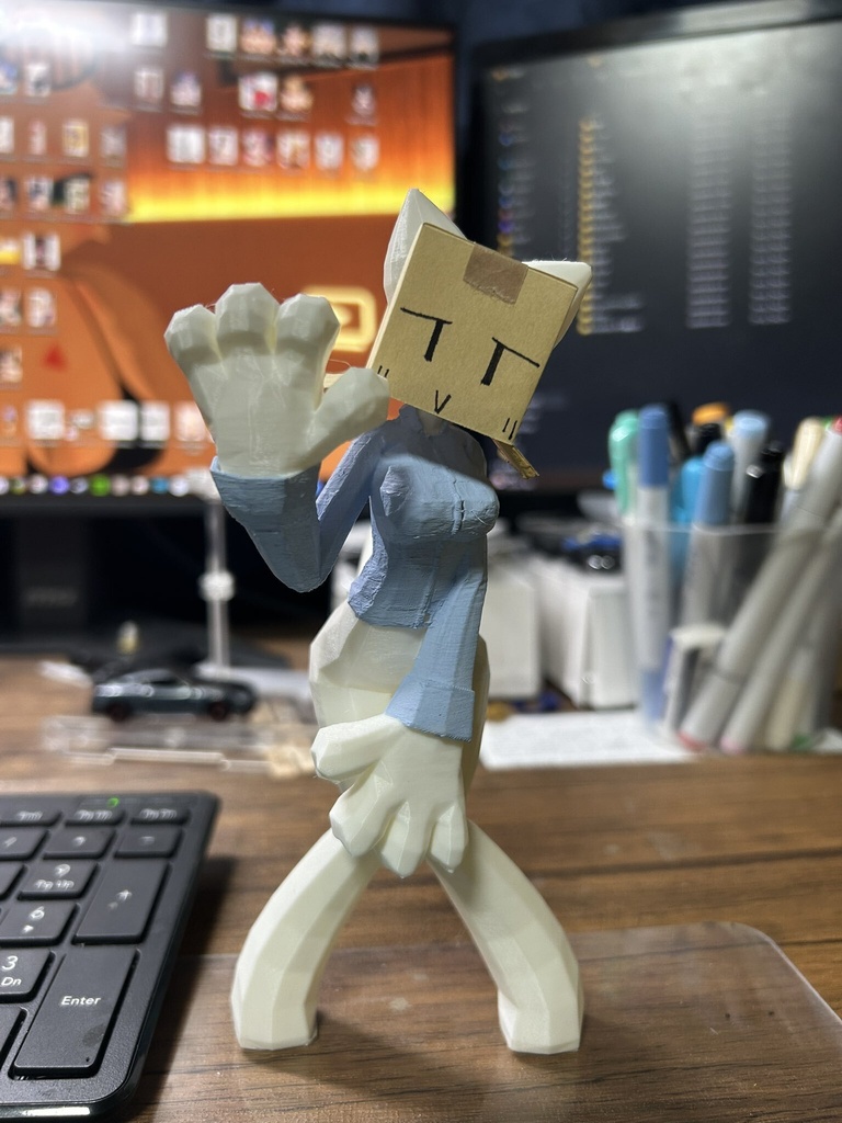 ハコさんフィギュア3Dデータ(STL/blend/3mf)