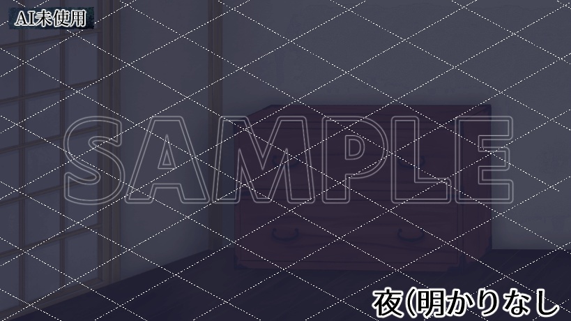 【背景素材】古風な室内(朝~夜)