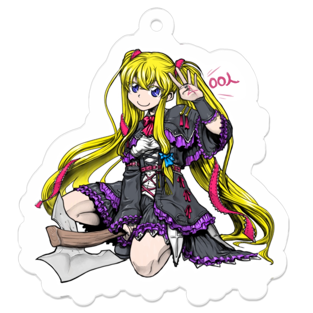 400人記念イラスト アクリルキーホルダー