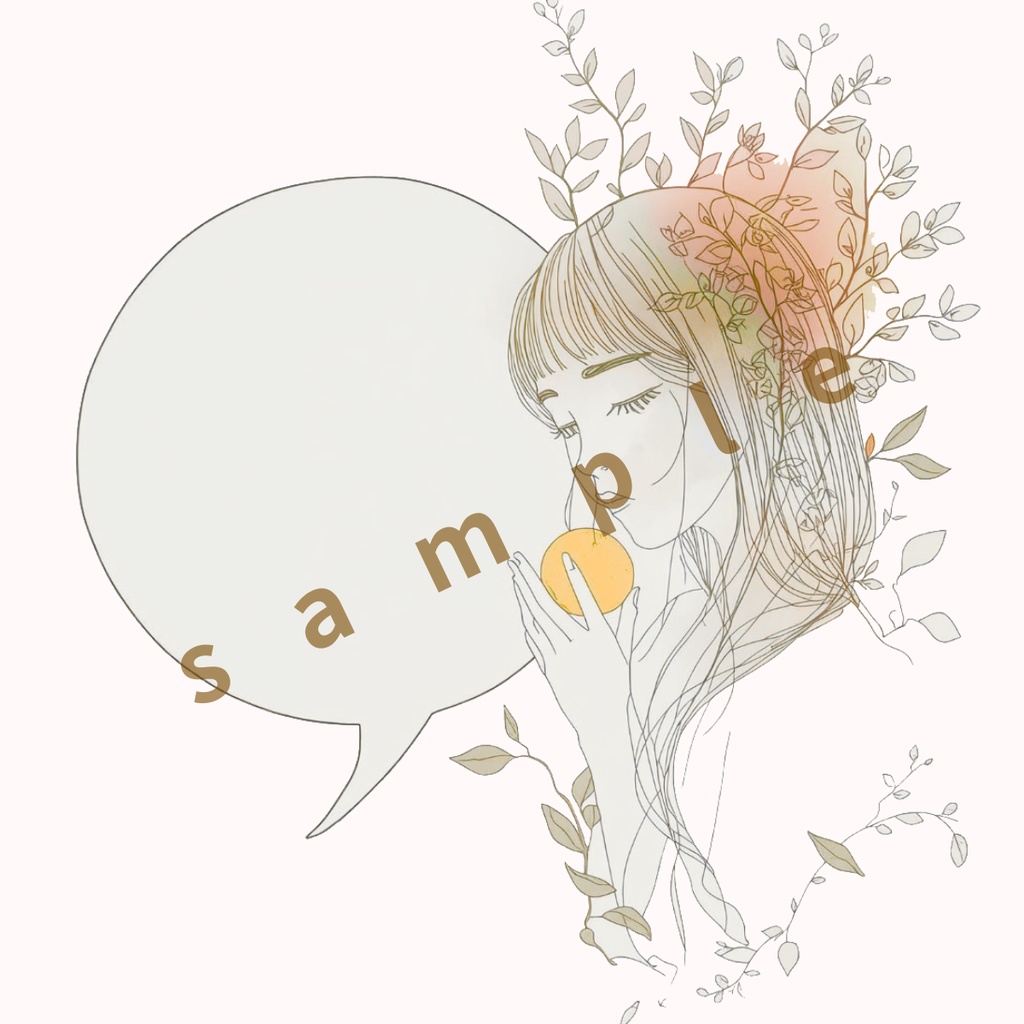 Fantasy Fine Girl Series – Fruity Ver. Transparent White-Bubble PNG Set (7 Items)