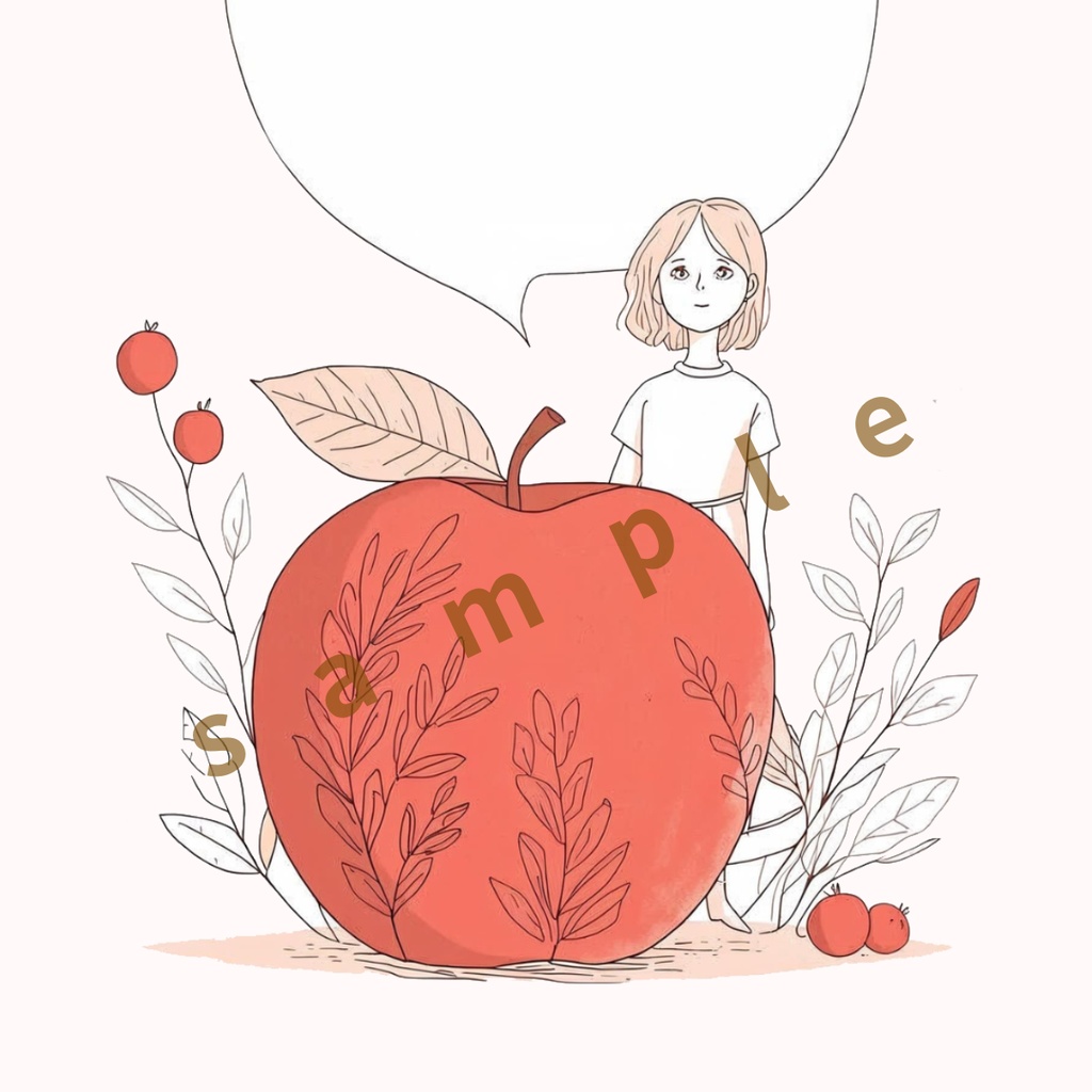 Fantasy Fine Girl Series – Fruity Ver. Transparent White-Bubble PNG Set (7 Items)