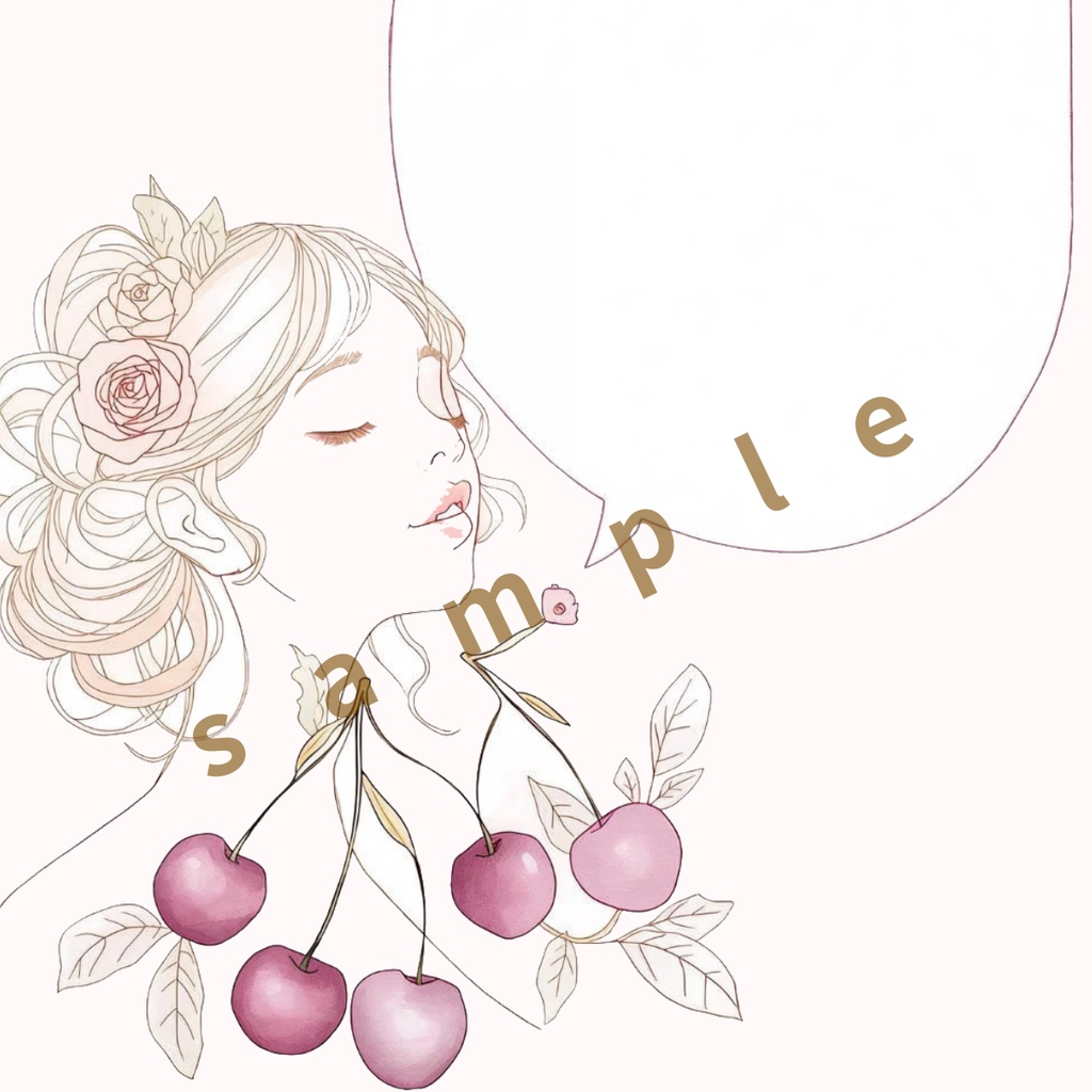Fantasy Fine Girl Series – Fruity Ver. Transparent White-Bubble PNG Set (7 Items)