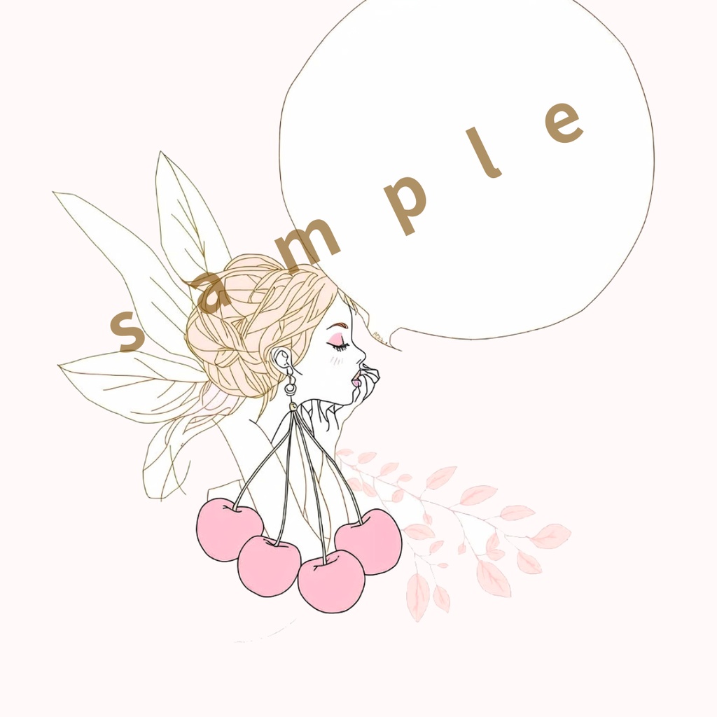 Fantasy Fine Girl Series – Fruity Ver. Transparent White-Bubble PNG Set (7 Items)