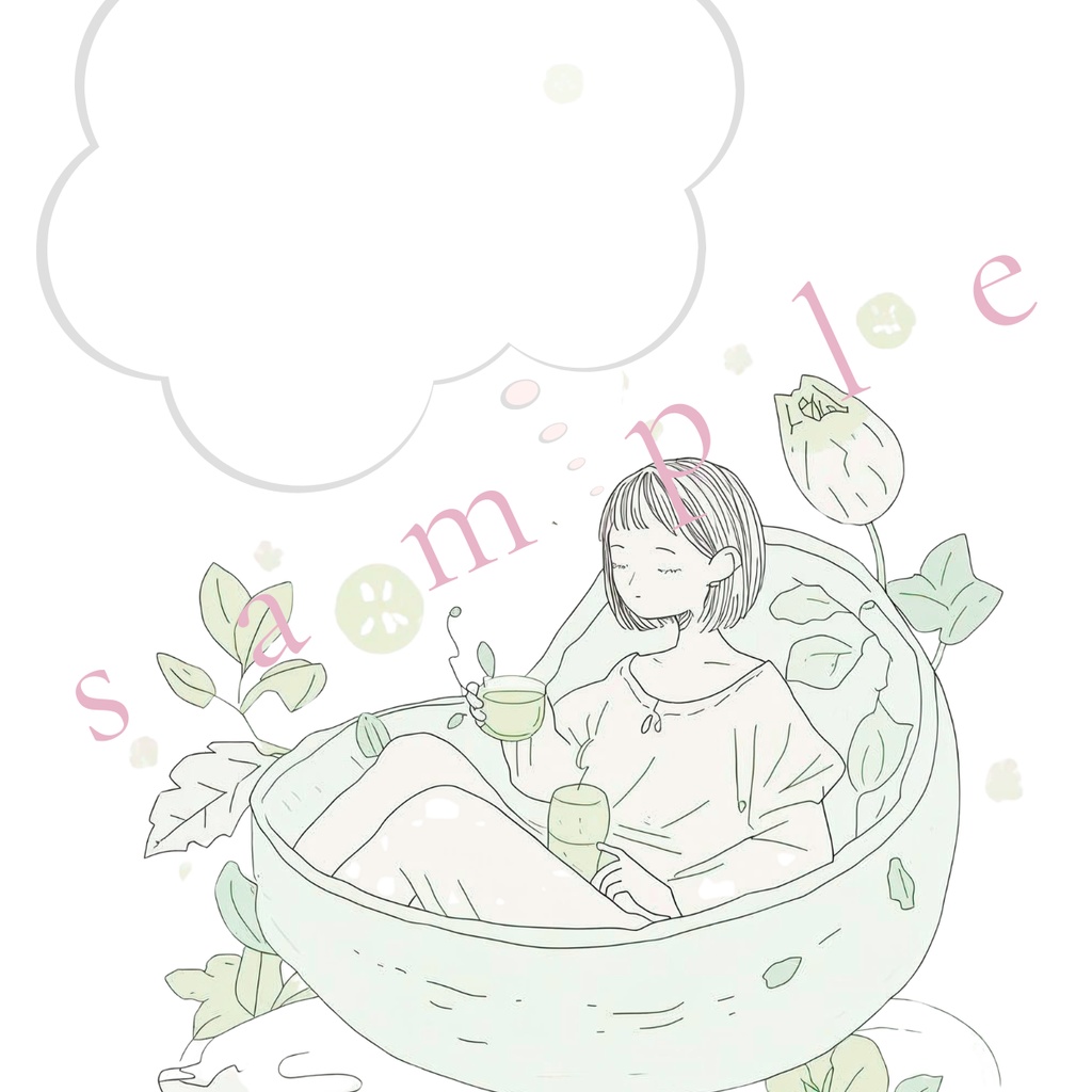 Fantasy Fine Girl Series – Fruity Ver. Background & Transparent Body Art Set (10 PNG Items)