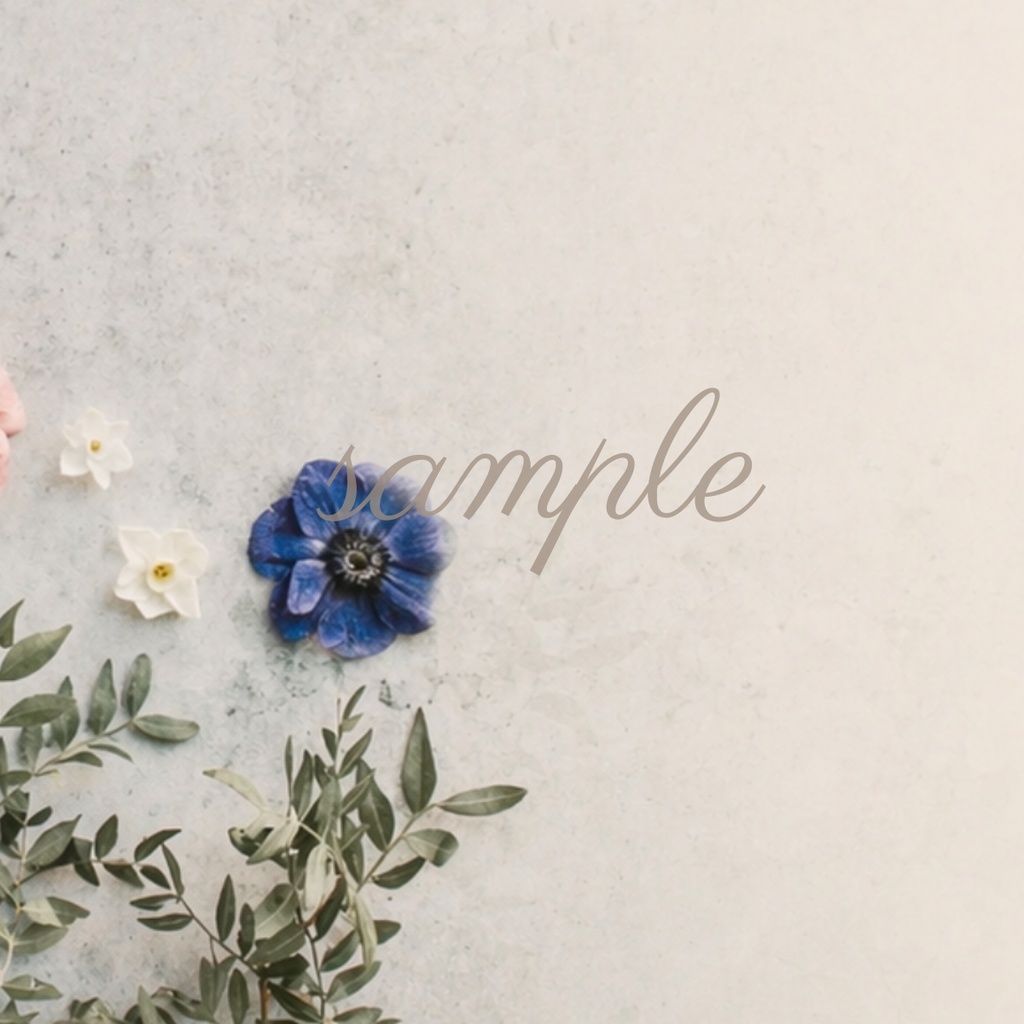 ミニマルなドライフラワー背景(PNG)|ナチュラル・ベージュトーン・余白あり・配信向け