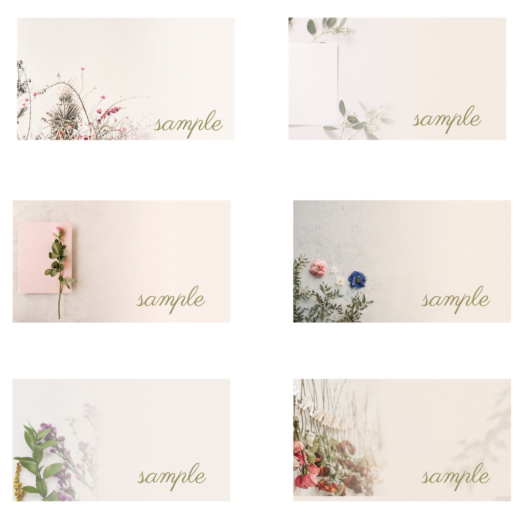 ミニマルなドライフラワー背景（PNG）｜ナチュラル・ベージュトーン・余白あり・配信向け