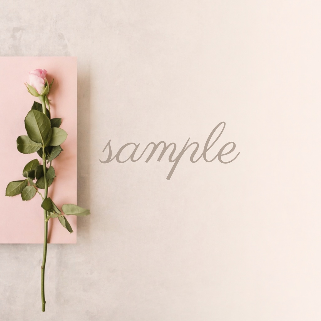 ミニマルなドライフラワー背景(PNG)|ナチュラル・ベージュトーン・余白あり・配信向け