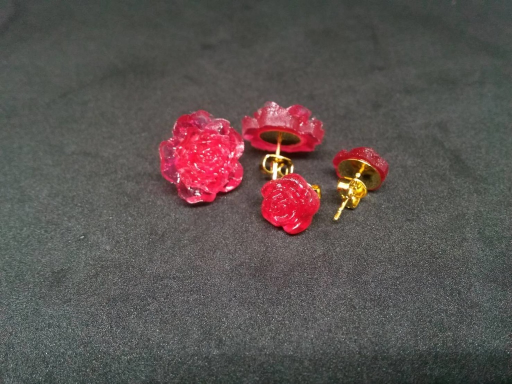 【Trageby Heroine】薔薇ピアスセット