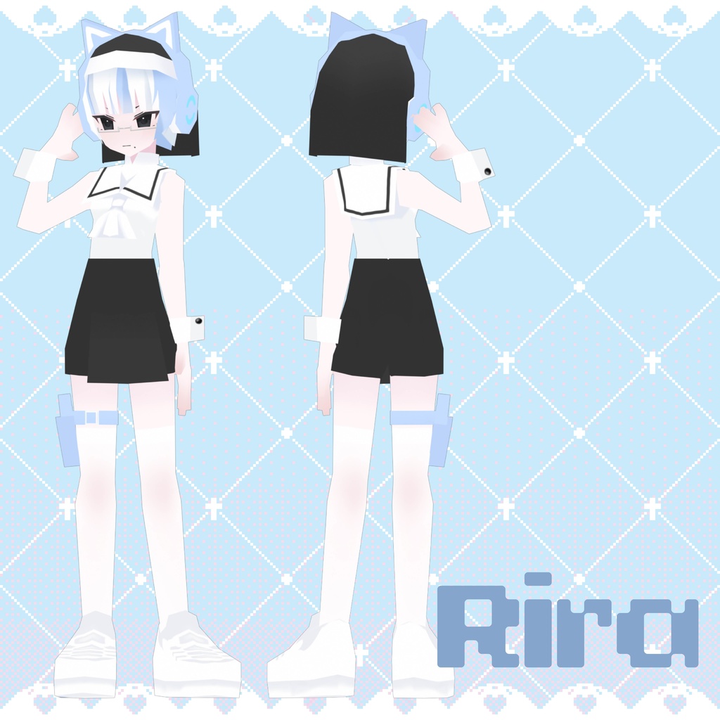 【Quest対応 / LowPoly】リラ&チヒロ【オリジナル3Dモデル】