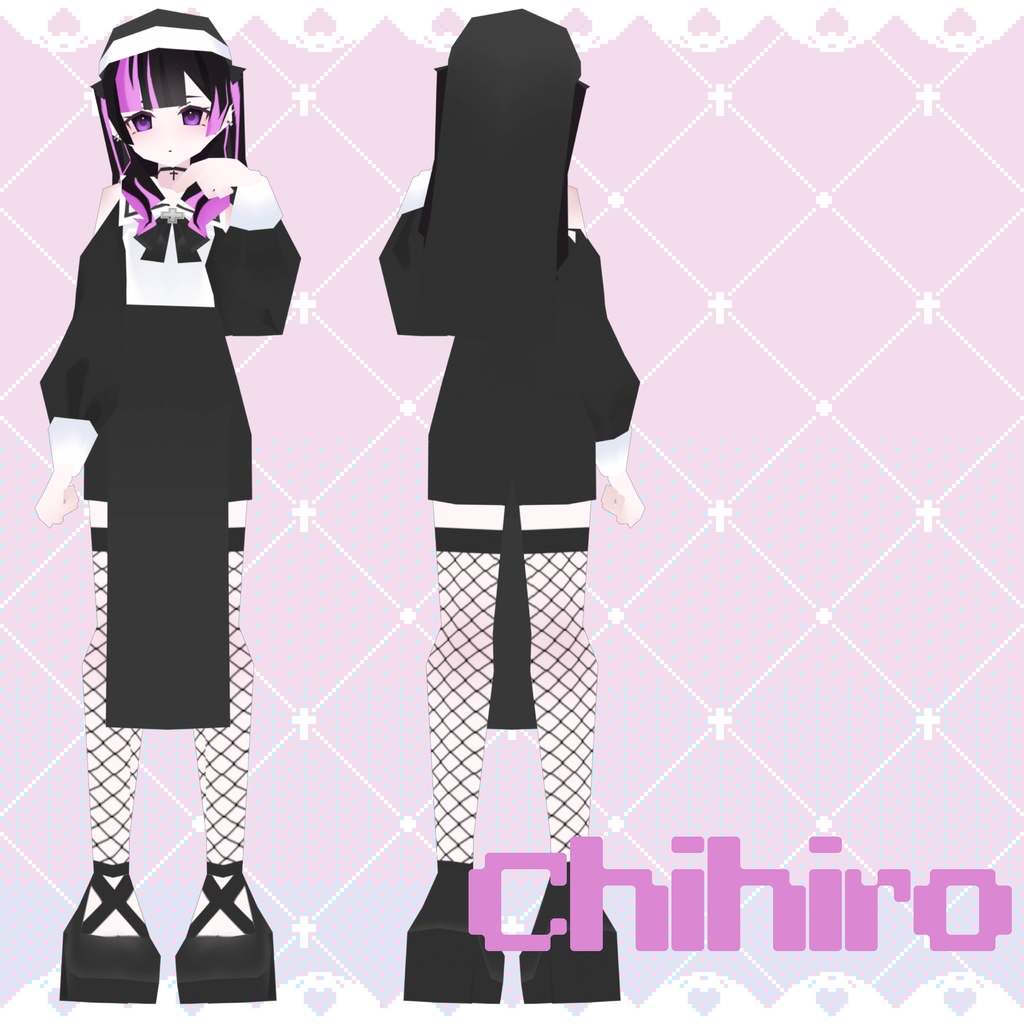 【Quest対応 / LowPoly】リラ&チヒロ【オリジナル3Dモデル】