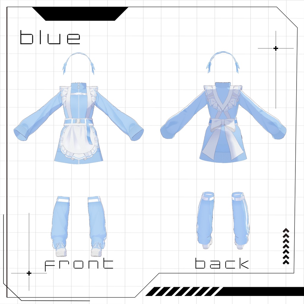 ジャージメイドセットアップ【VRoid衣装】