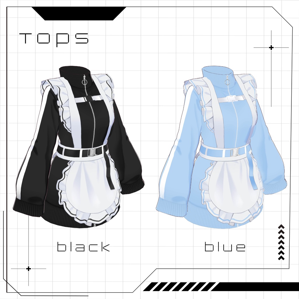 ジャージメイドセットアップ【VRoid衣装】