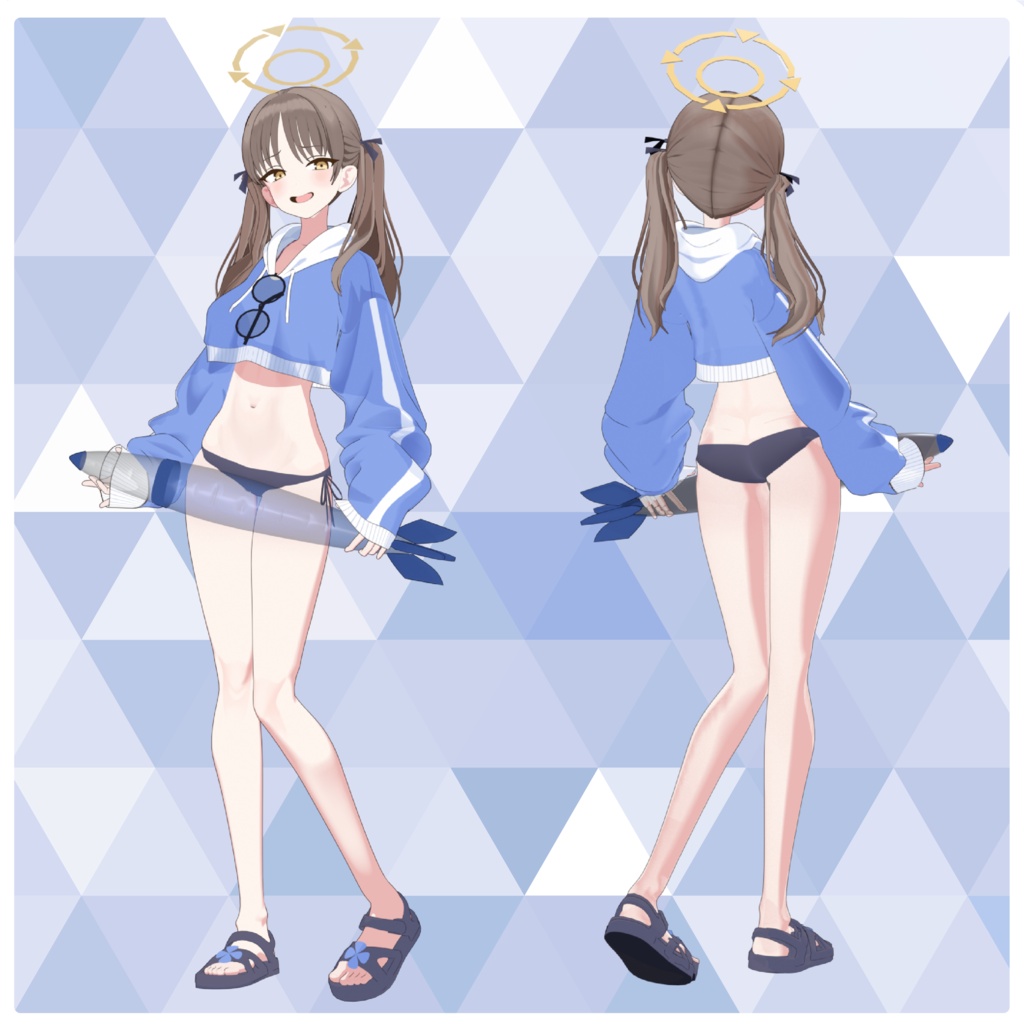 風倉モエ (水着)【2次創作3Dモデル】