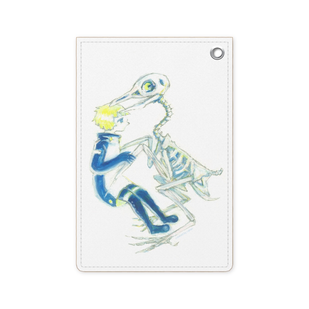 鳥の骨のパスケース