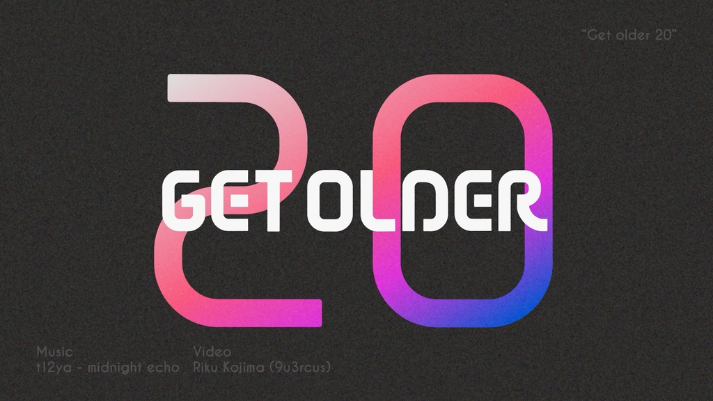 「Get Older 20」