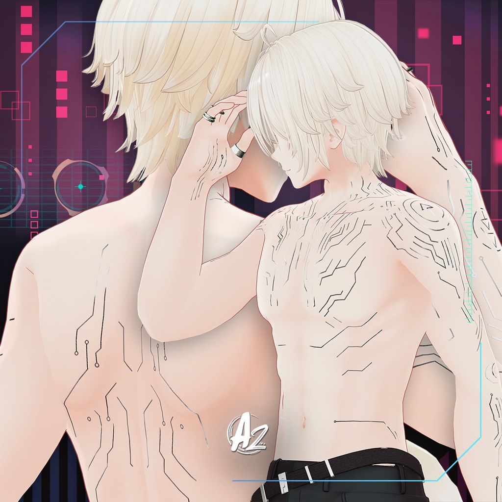 【機械墨装飾】• 『Cyber Sleeve Tattoo Set #1』