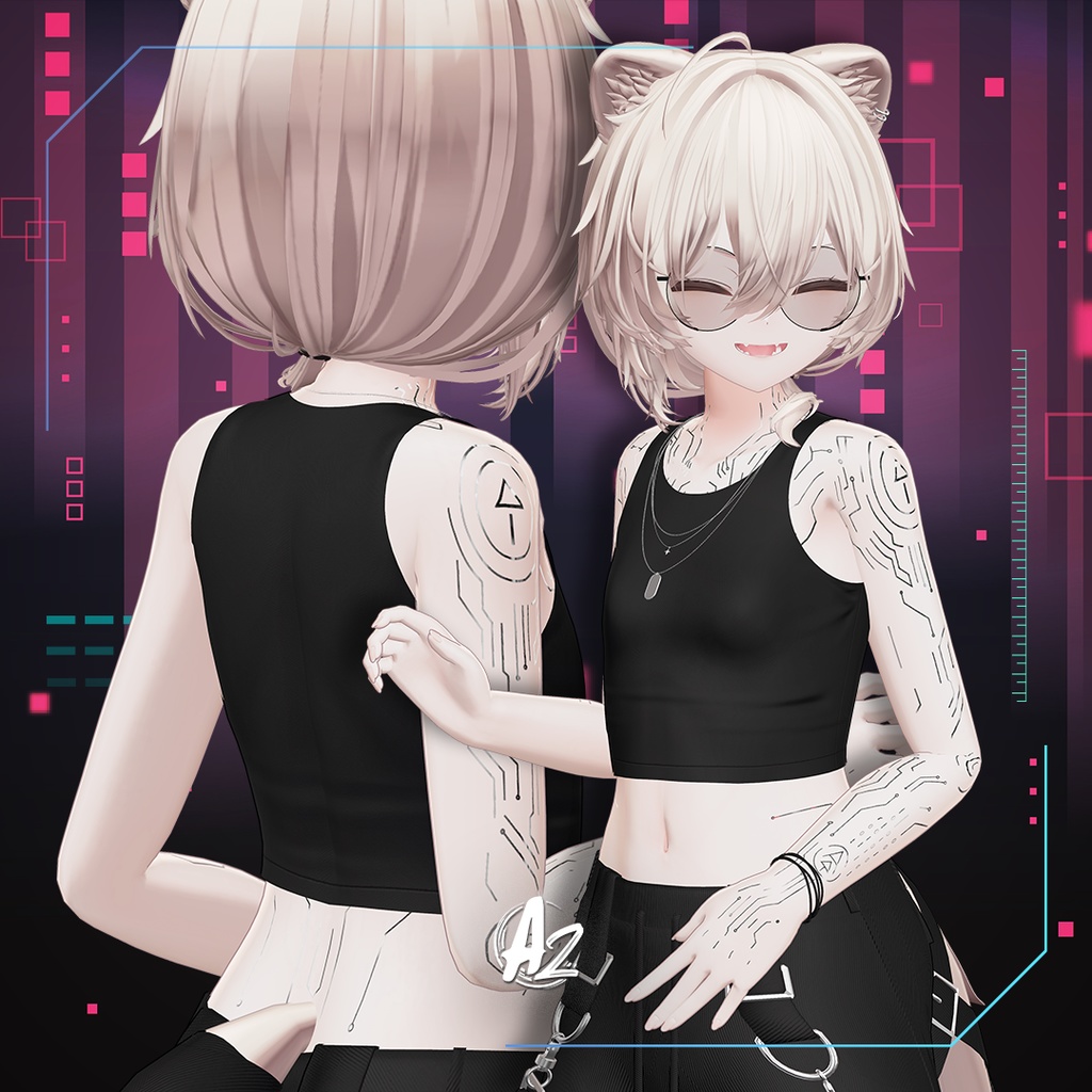 【機械墨装飾】• 『Cyber Sleeve Tattoo Set #1』