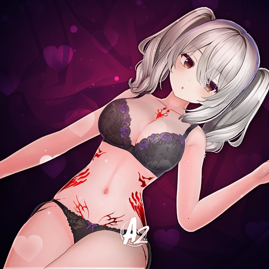 【淫紋装飾】•『Ruby‑Red Succubus Tattoo Set』