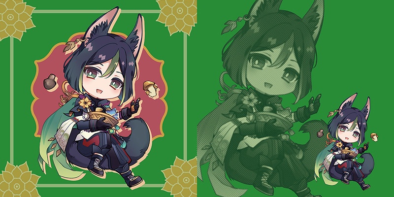 非公式・原神ミニクッションカバー