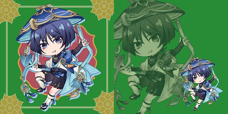 非公式・原神ミニクッションカバー