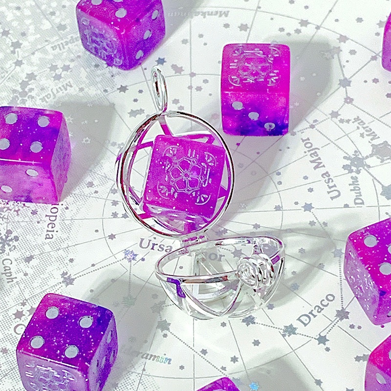 非公式・原神イメージダイスキーホルダー(雷電将軍)