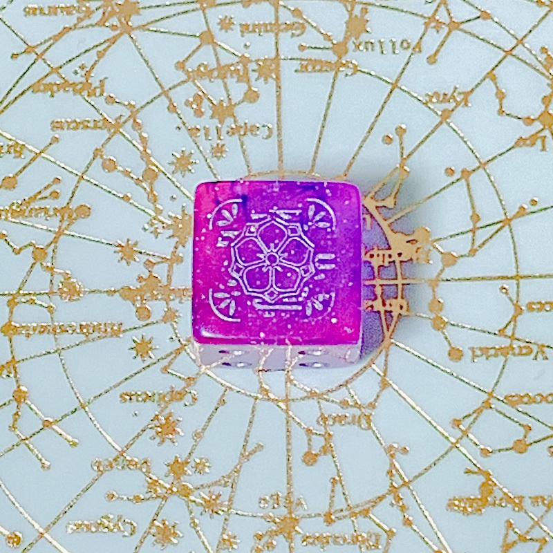 非公式・原神イメージダイスキーホルダー(雷電将軍)