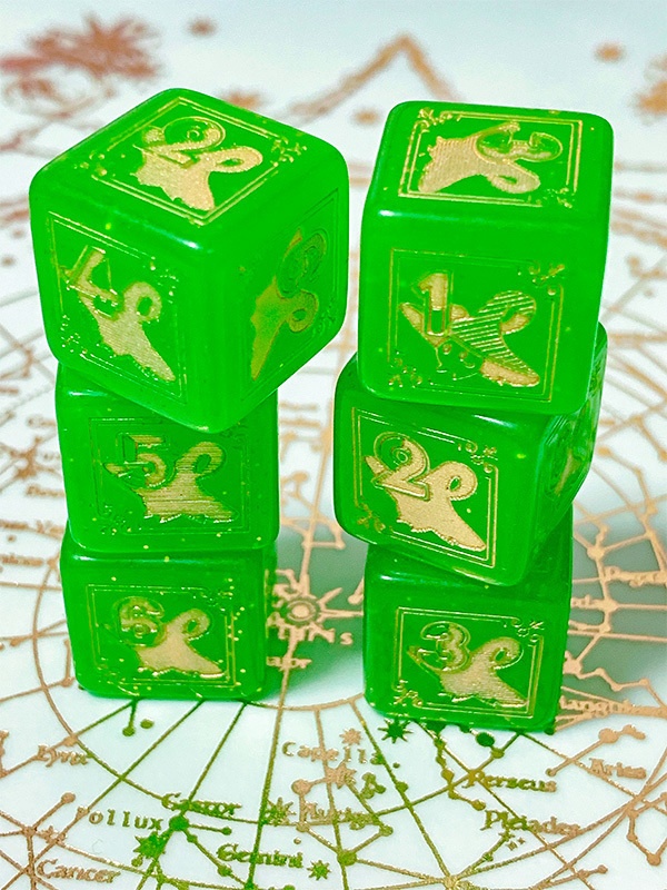 非公式・原神イメージダイスキーホルダー(草キノコン)