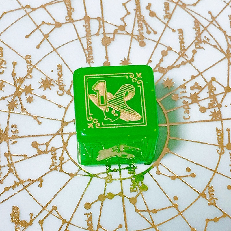 非公式・原神イメージダイスキーホルダー(草キノコン)