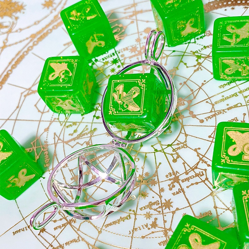 非公式・原神イメージダイスキーホルダー(草キノコン)