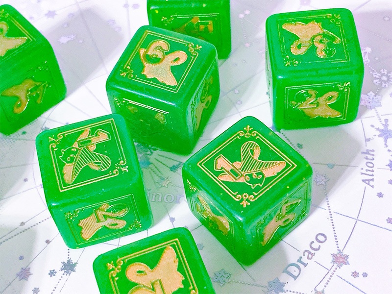 非公式・原神イメージダイスキーホルダー(草キノコン)