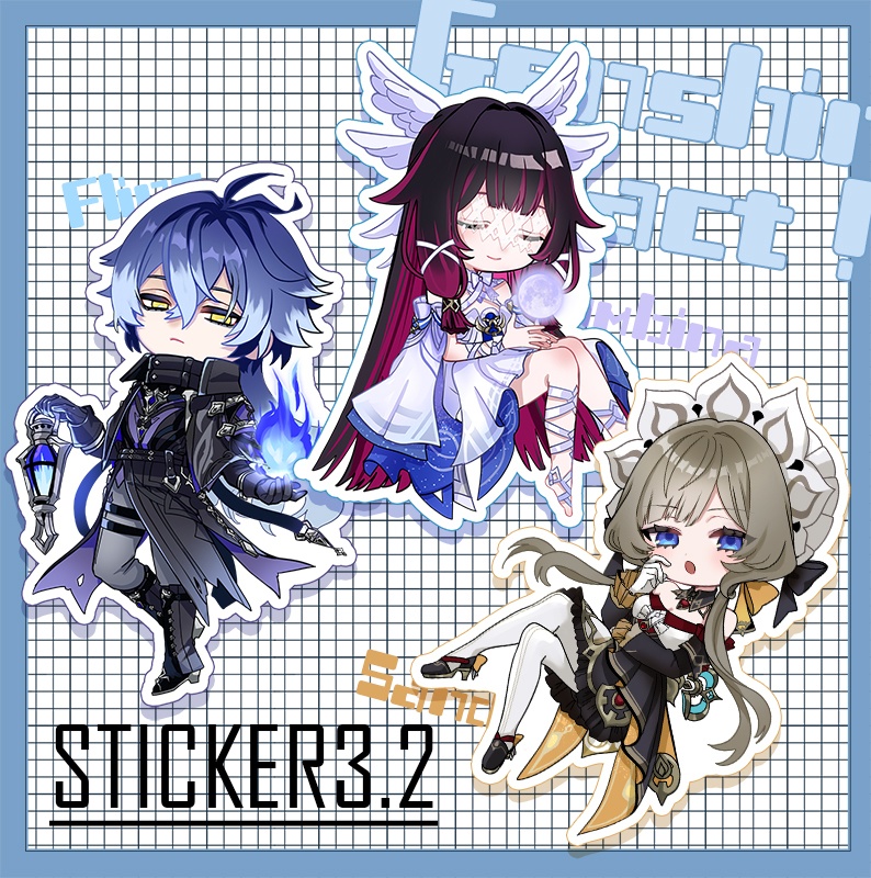 原神ステッカー3.2