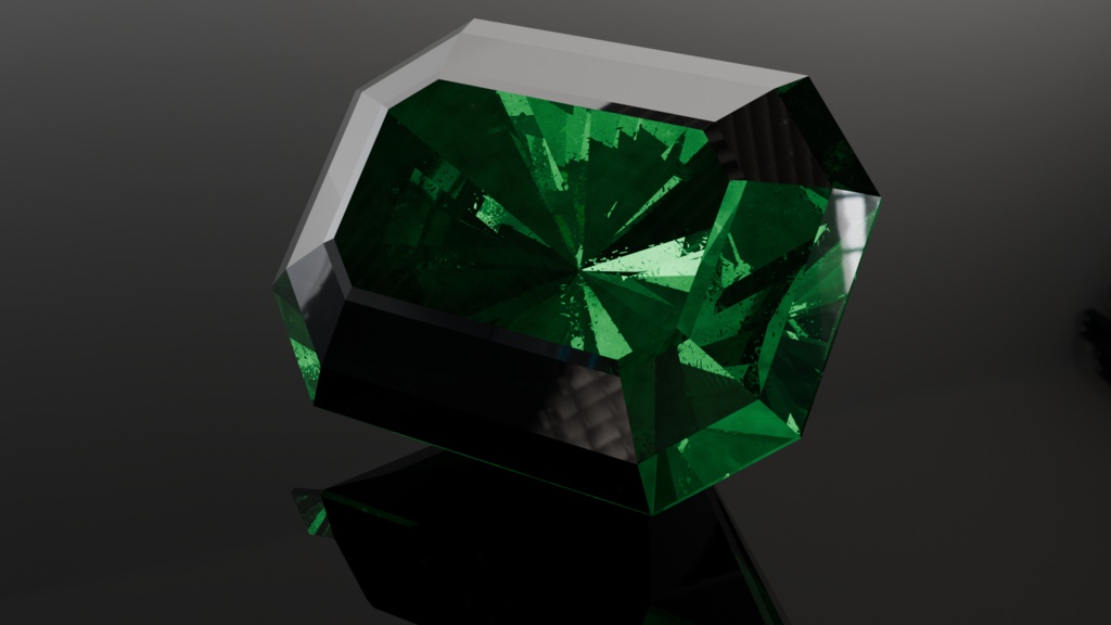 【無料】エメラルド３Dモデル