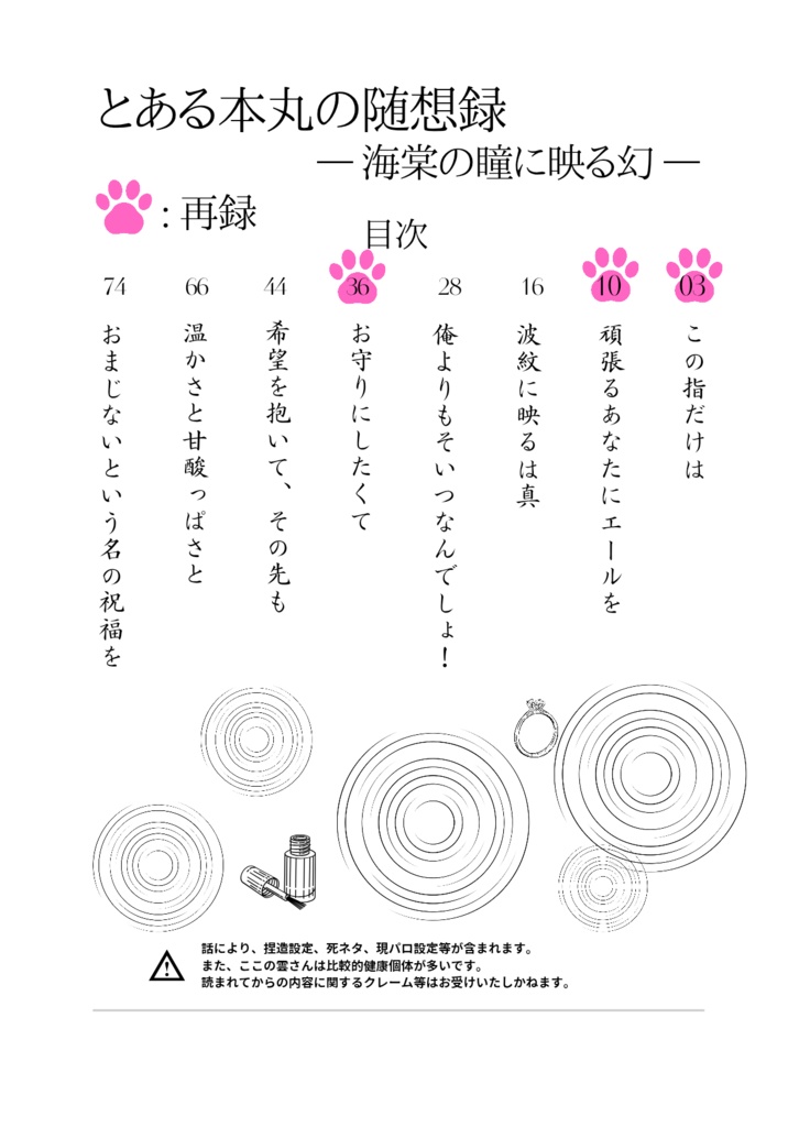 とある本丸の随想録 ― 海棠の瞳に映る幻 ―