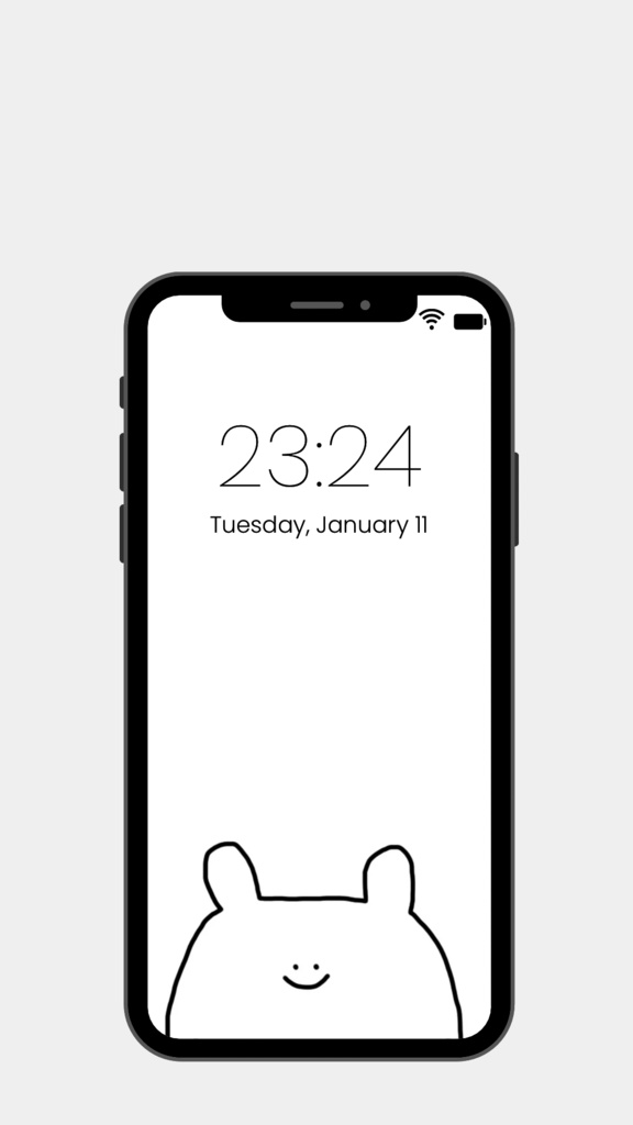 何も言わないくま（iphone用壁紙)