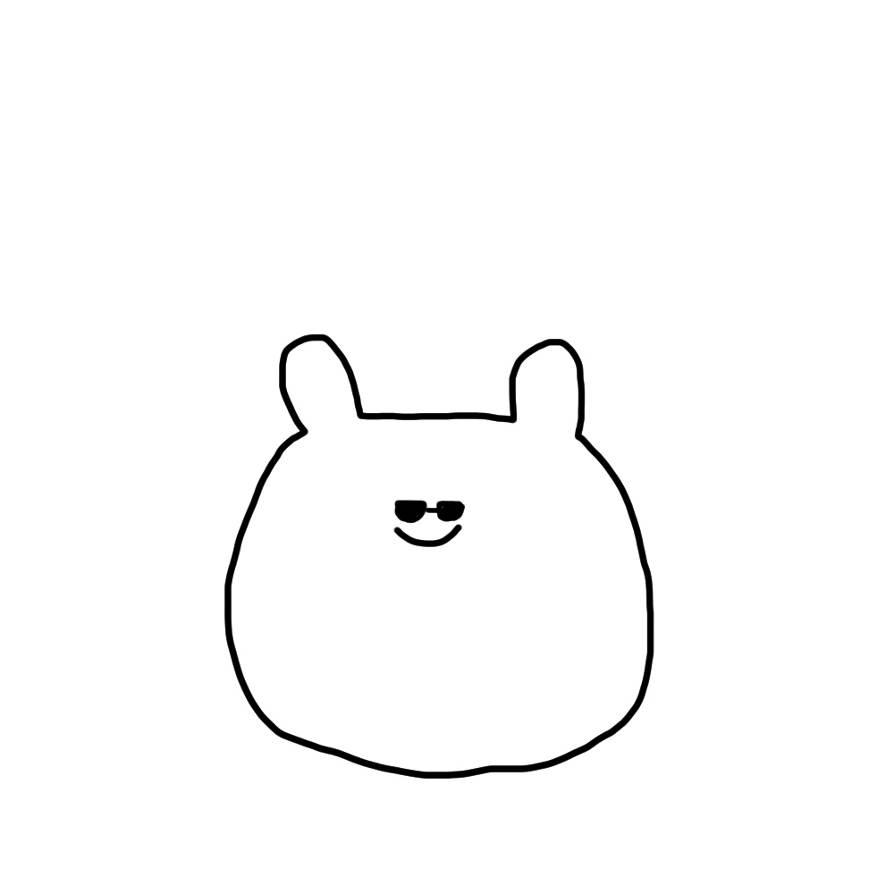 何も言わないくま（iphone用壁紙)/サングラス